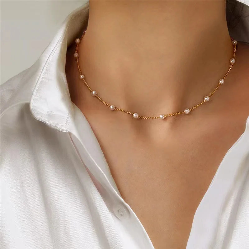 pearl necklace set