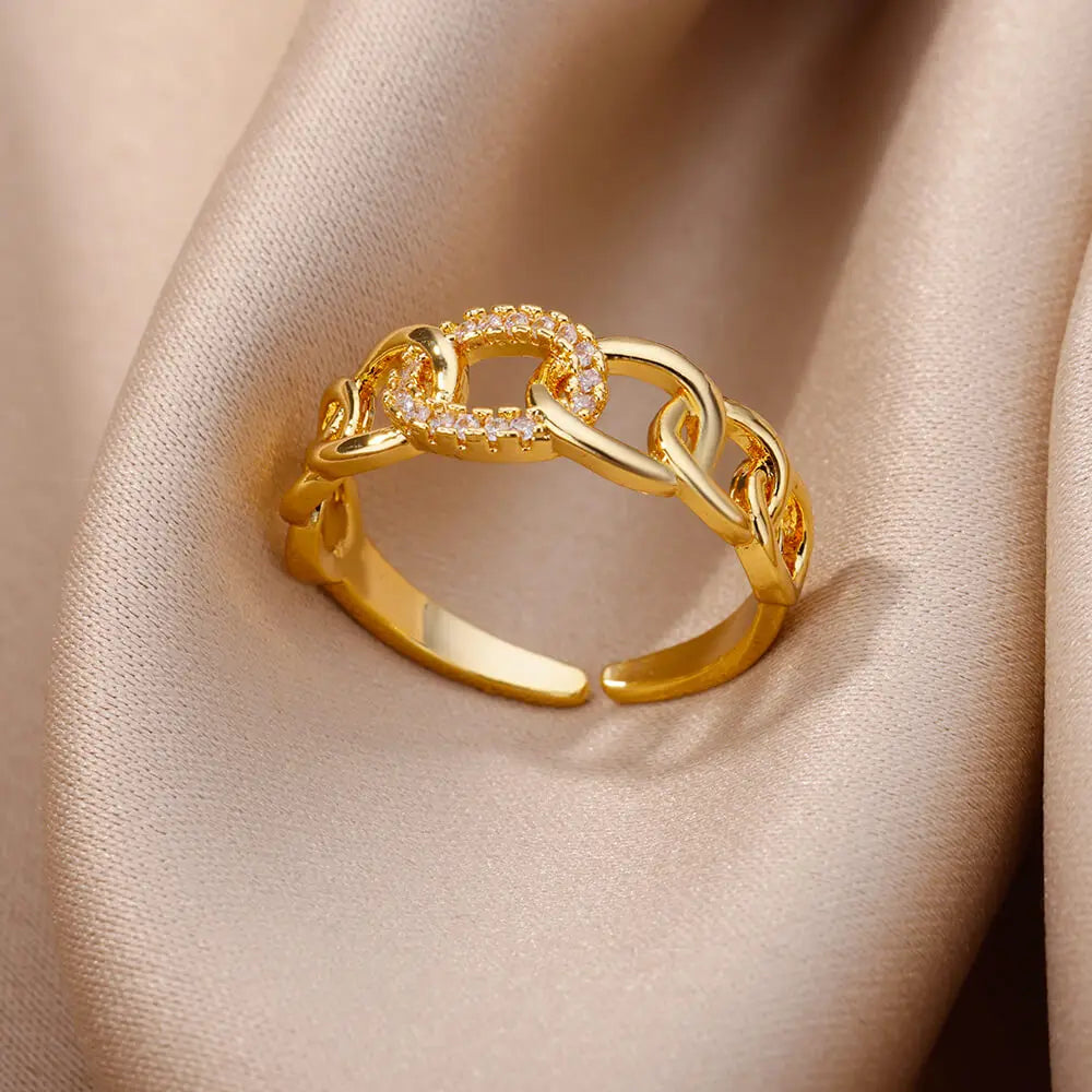 Gold Stainless Steel Rings YUMIII