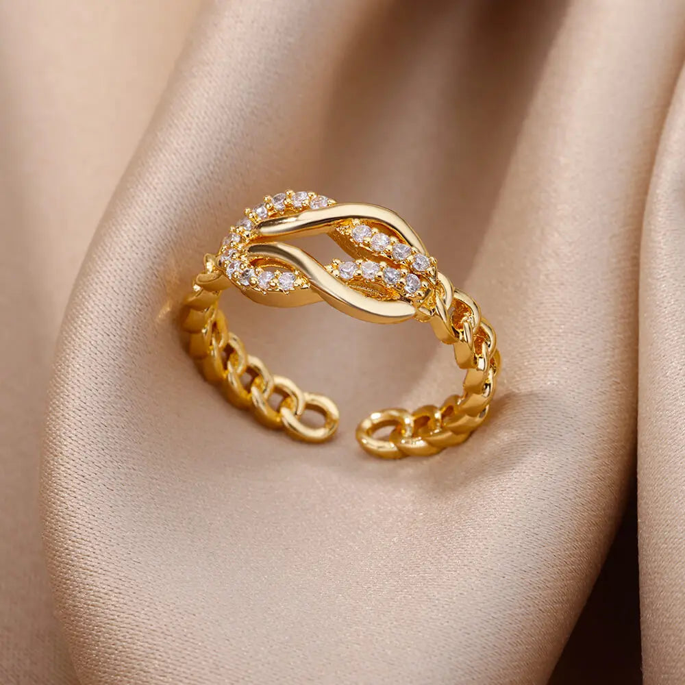 Gold Stainless Steel Rings YUMIII