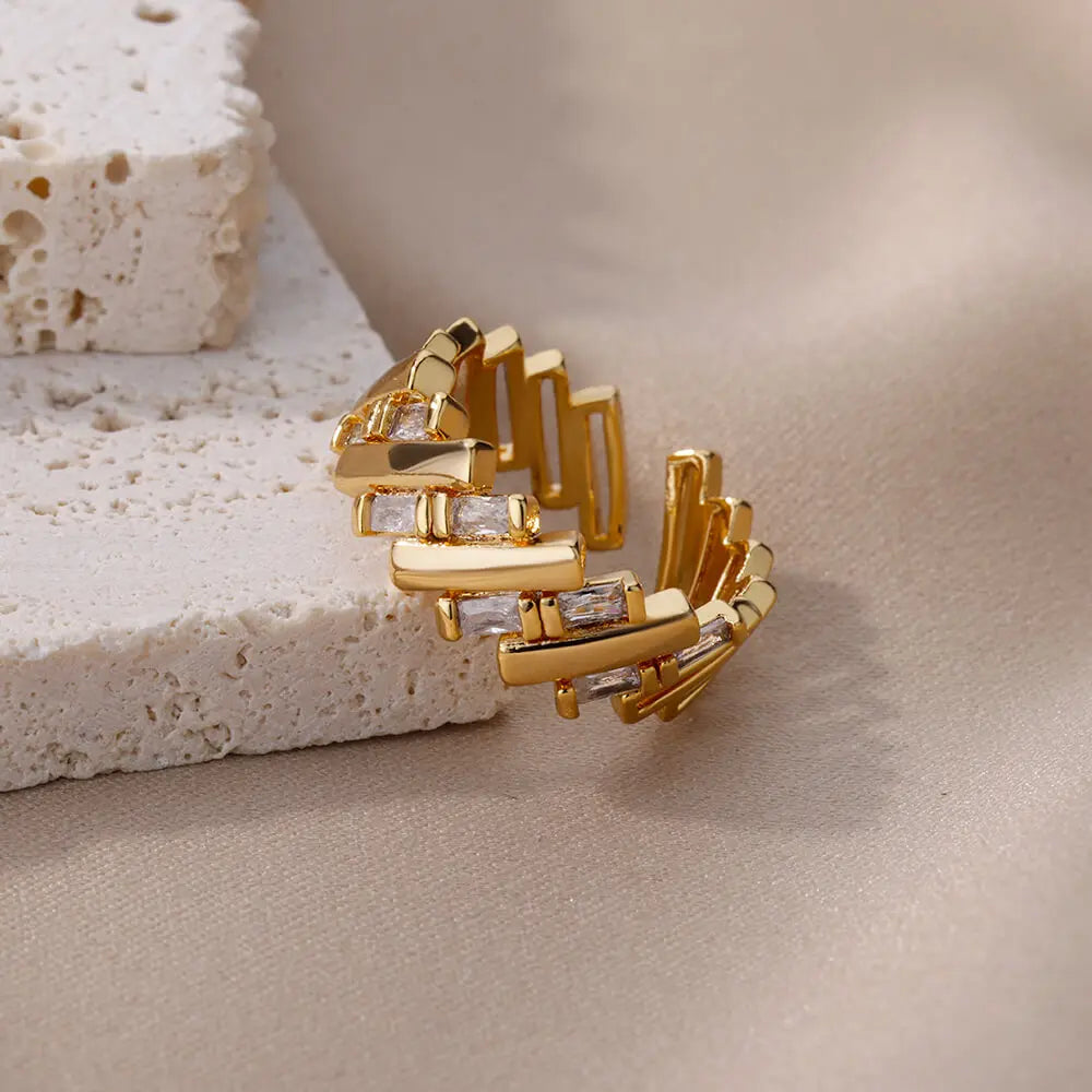 Gold Stainless Steel Rings YUMIII