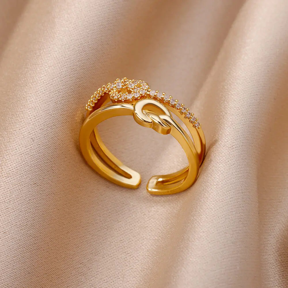 Gold Stainless Steel Rings YUMIII