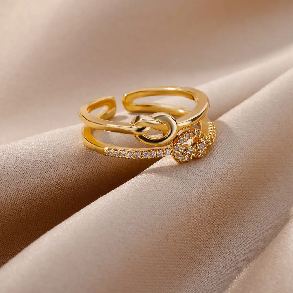 Gold Stainless Steel Rings YUMIII
