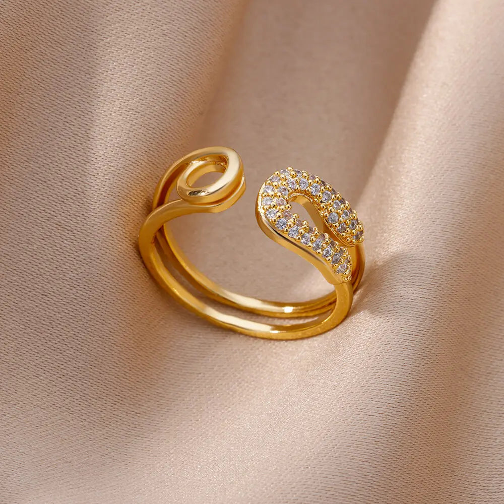 Gold Stainless Steel Rings YUMIII