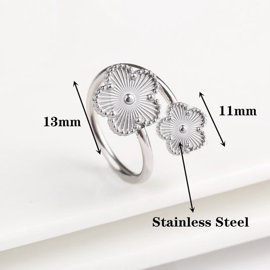 Flower Double Open Ring