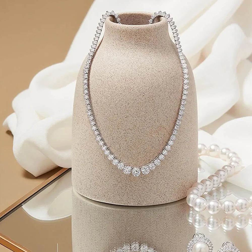 Tennis Diamond Necklace By Yumiii