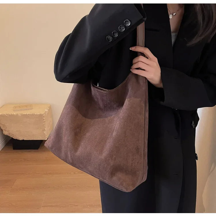 shoulder suede bag