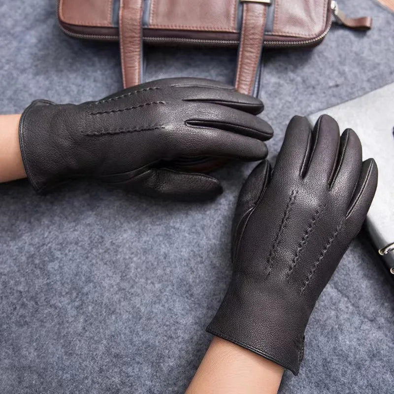 Mens leather gloves