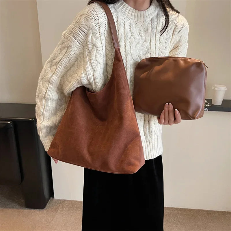 shoulder suede bag