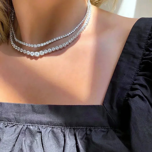 tennis diamond necklace 