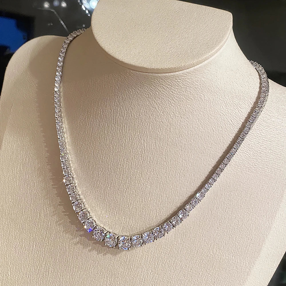 Tennis Diamond Necklace By Yumiii