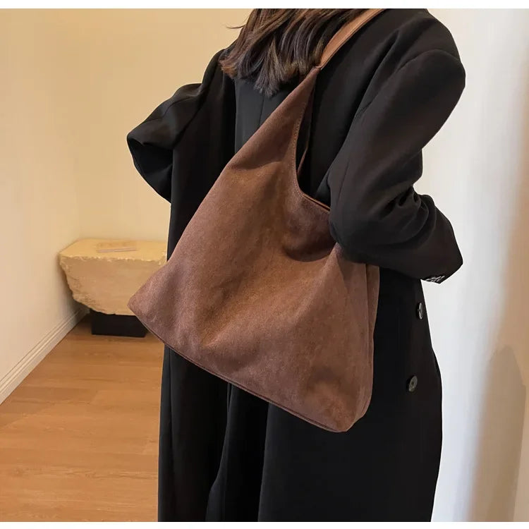 shoulder suede bag