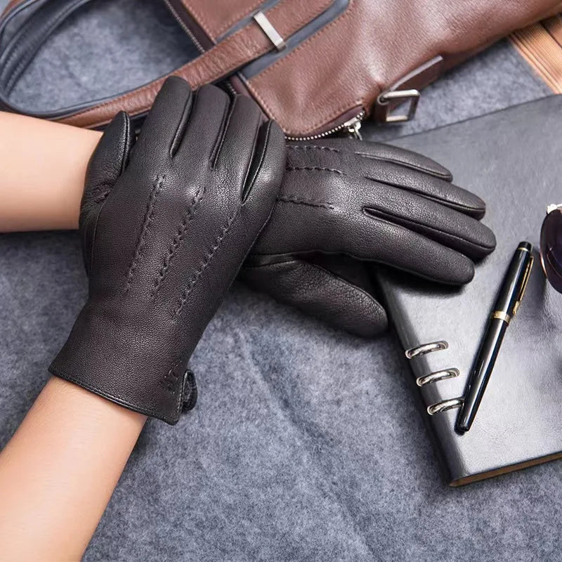 Mens leather gloves