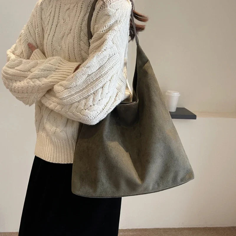 shoulder suede bag