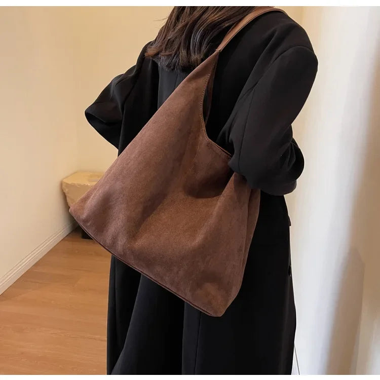 shoulder suede bag