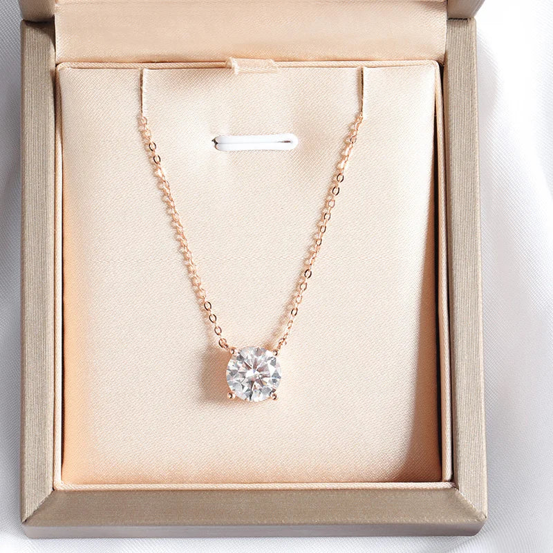 Moissanite Necklace Gold By Yumiii